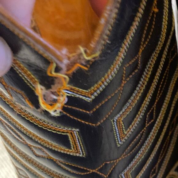 Vintage Cowboy custom cognac boots with 5 stitch accent. Size W 9.5 - Picture 8 of 16